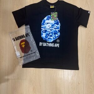 Bape Black and Blue Camo Short Sleeve Tee